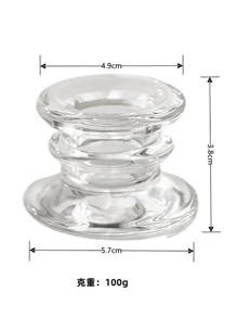 4 cái/bộ Trong suốt Chân nến Nhà  Đồ trang trí - Trong sáng - Xem 3