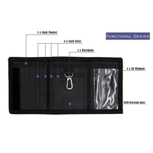 Portfel sportowy RFID Trifold Canvas Outdoor Sports Portfel na prezenty urodzinowe Portfel dla dzieci Kobiety Mężczyźni Torba ze wzorem Prezent Camo dla mężczyzn Portfel Portfel Portfel Mały portfel Portfel męski Portfel skórzany
