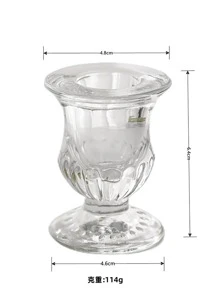 4 cái/bộ Trong suốt Chân nến Nhà  Đồ trang trí - Trong sáng - Xem 4