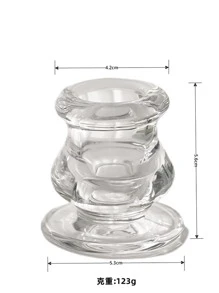 4 cái/bộ Trong suốt Chân nến Nhà  Đồ trang trí - Trong sáng - Xem 5