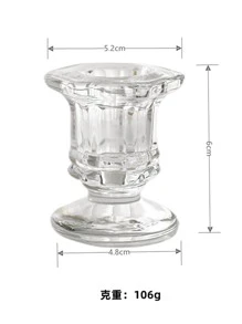 4 cái/bộ Trong suốt Chân nến Nhà  Đồ trang trí - Trong sáng - Xem 6