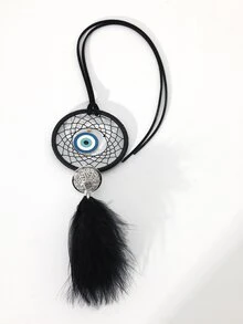 Black Devil's Eye Car Pendant - Black - View 4