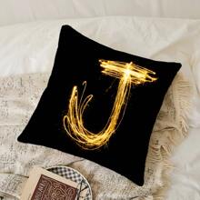 1 Miếng Đồ họa Chữ cái Vỏ đệm không cần chất độn - Vàng - Xem 5