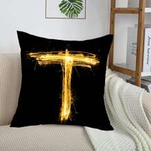 1 Miếng Đồ họa Chữ cái Vỏ đệm không cần chất độn - Vàng - Xem 2