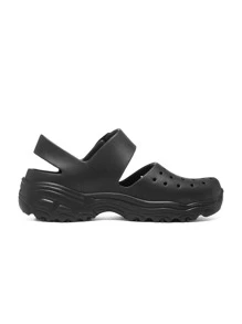 Skechers Women's Plain Hollow-Out Minimalist Slide Sandals, Casual Everyday Wear - Black - View 1