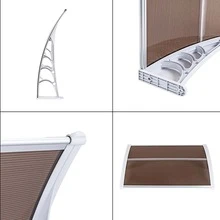 40" x 29" Door Window Awning Exterior,Front Door Patio Canopy with Board and Holder,Entry Door Patio Awning Eaves Canopy, Front Door Overhang Awning for Sun Shutter, UV, Rain and Snow Protection - trắng - Xem 6