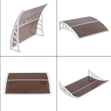 40" x 29" Door Window Awning Exterior,Front Door Patio Canopy with Board and Holder,Entry Door Patio Awning Eaves Canopy, Front Door Overhang Awning for Sun Shutter, UV, Rain and Snow Protection - trắng - Xem 5