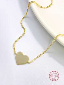 1入極簡風格多才多藝925純銀吊墜項鍊,適用於通勤,並適用於女士結婚週年紀念禮物,夏季