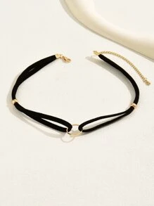 1 Vòng cổ choker bằng da Pu giả da lộn hai lớp màu đen với mặt dây chuyền theo phong cách Gothic, Phụ kiện vòng cổ mùa hè dành cho cặp đôi nam và nữ, lý tưởng để mặc đi tiệc hoặc làm quà tặng hẹn hò cho bạn bè - Nhiều màu - Xem 5