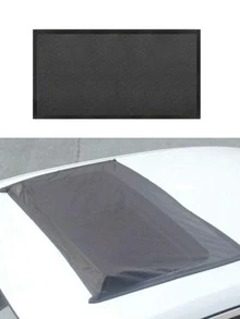 100*65公分的通用汽車天窗遮陽簾,磁性蚊網隔熱防曬網帘 - 黑色 - 查看 1