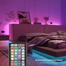 1 pieza Tira de luces LED , moderno blanco Luz led para casa Decoración - Blanco - Ver 10