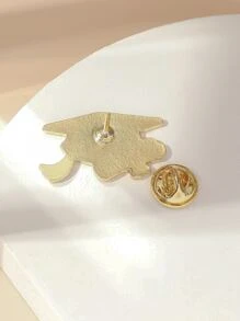 1pc Creative Alloy Painted Graduation Cap Shaped Brooch Pin - Perfect Gift For Graduation Season And Festivals - Multicolor - View 2