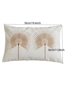 Seasonal Commuting Tree Leaf Embroidery Cushion Cover 1pc, Home Decor - 彩色 - 查看 8
