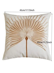 Seasonal Commuting Tree Leaf Embroidery Cushion Cover 1pc, Home Decor - 彩色 - 查看 7