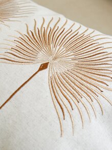 Seasonal Commuting Tree Leaf Embroidery Cushion Cover 1pc, Home Decor - 彩色 - 查看 4