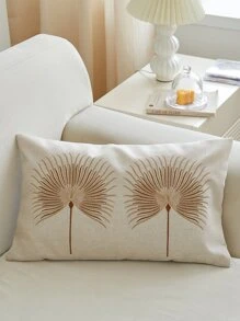 Seasonal Commuting Tree Leaf Embroidery Cushion Cover 1pc, Home Decor - 彩色 - 查看 3