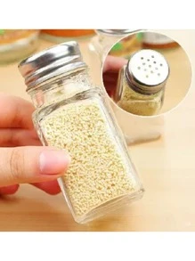1pc Clear Glass Seasoning Bottle