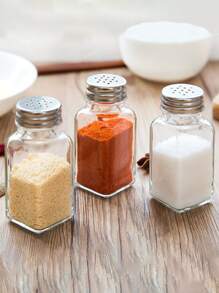 1pc Clear Glass Seasoning Bottle