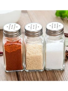 1pc Clear Glass Seasoning Bottle