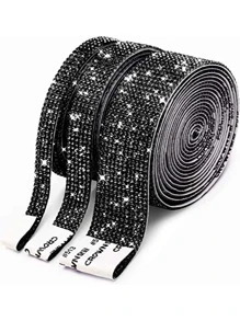 1-3 rotoli di adesivi in strass di cristallo autoadesivi, con strass da 2mm, usato per arte e artigianato, attività fai-da-te, decorazione per auto e telefono, vasi, torte di nozze, scintillante