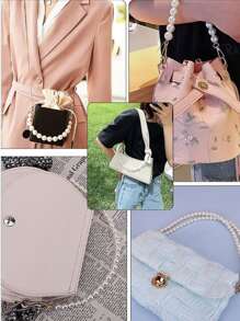 10mm Pearl Bag Chain Strap Handle Pearl Belt Shoulder Bag Straps Crossbody Handbag Replacement Chains Bag Parts Accessories Bag Present