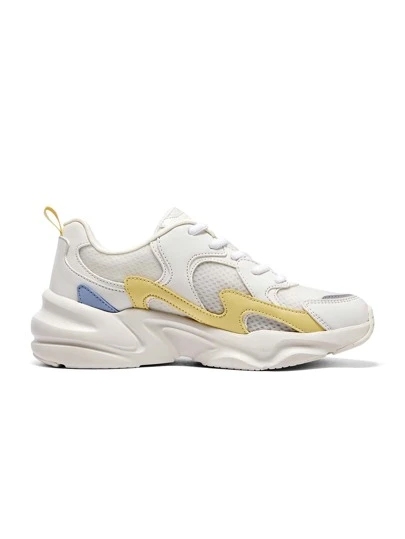 Skechers 女士复古鞋 Dlites 运动鞋、校园休闲鞋（白色）117364