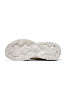 Skechers 女士复古鞋 Dlites 运动鞋、校园休闲鞋（白色）117364 - 米色 - 查看 5