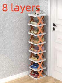 1入組PP鞋子收納架,現代雙色多功能鞋收納 - 橘色 - 查看 5