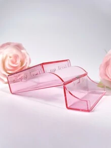 1入組透明香煙盒適用於20支特大號香煙，帶按壓和開蓋，防潮防壓 - 粉色 - 查看 5