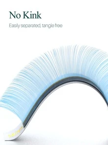Individual Lashes Colorful Eyelash Red Blue Purple Yellow White Green Pink Minimalist Modern Daily Faux Mink Eyelashes Long Lasting Eyelashes 0.07 MM C CC D Curl 16 Rows 8-15MM For Women For Professionals - Baby Blue - View 6