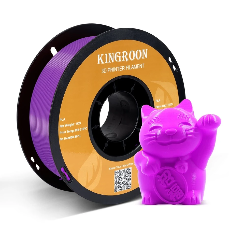 PLA Filament For 3D Printing 1.75mm 1KG Roll - Purple - View 1