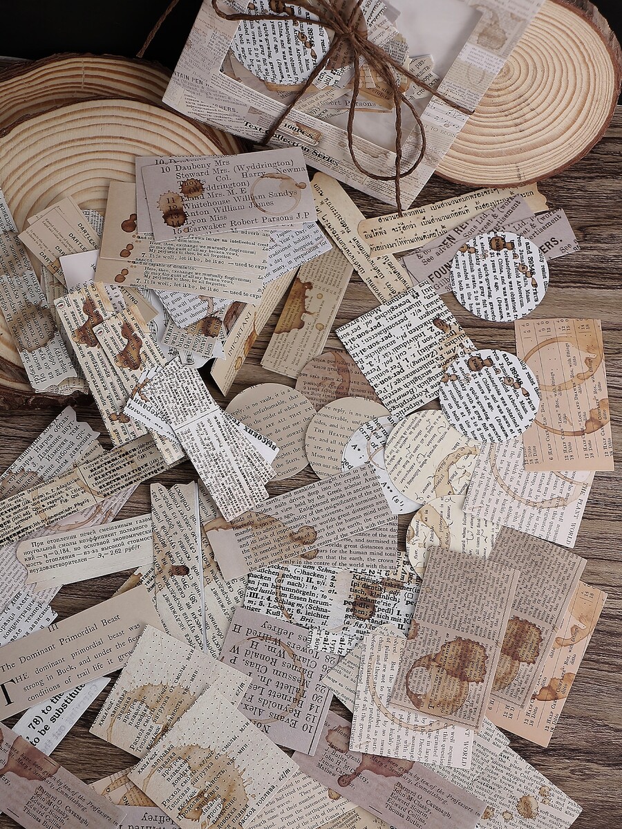 (set Of 100) Vintage Colorful Character Sticker Pack, Retro Minimalist