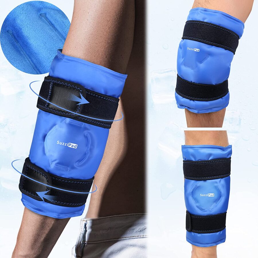 SUZZIPAD Elbow Ice Pack for Tendonitis and Tennis Elbow, Wearable Ice