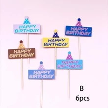 1套裝紙蛋糕裝飾 - 彩色 - 查看 4