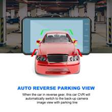 de coche cámara 4 pulgadas IPS pantalla pantalla táctil pleno alta definición 1296P video - Negro - Ver 5