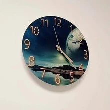 風景圖案圓形壁鐘