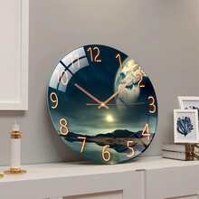 風景圖案圓形壁鐘
