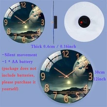 風景圖案圓形壁鐘