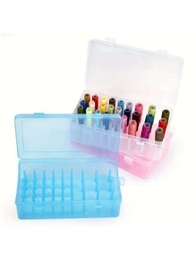 1入組藍色的縫紉線盒帶42分類線收納盒 - 藍色 - 查看 4