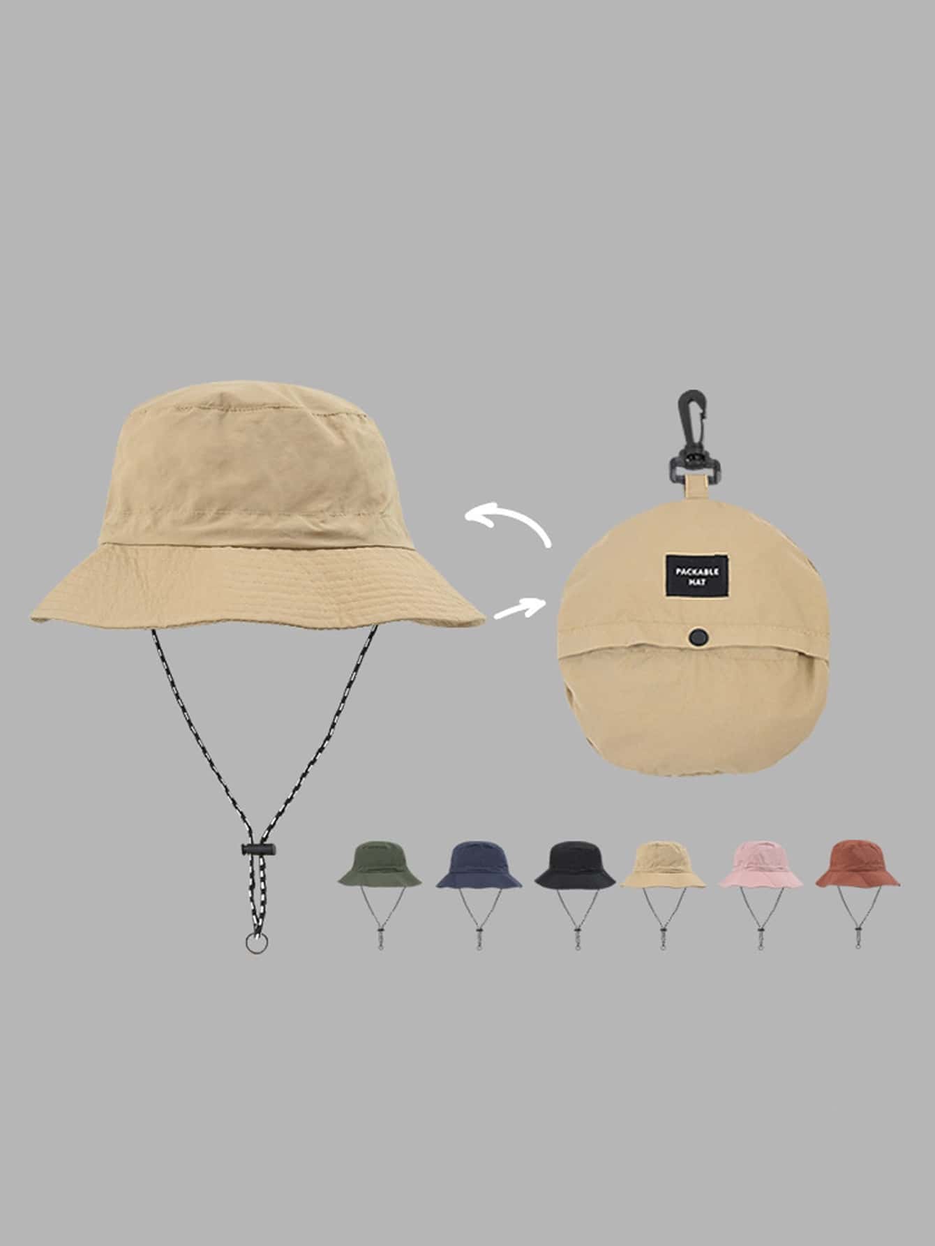Mũ xô Atlantis (Đen) Mũ chống nắng - Màu Khaki - Xem 1