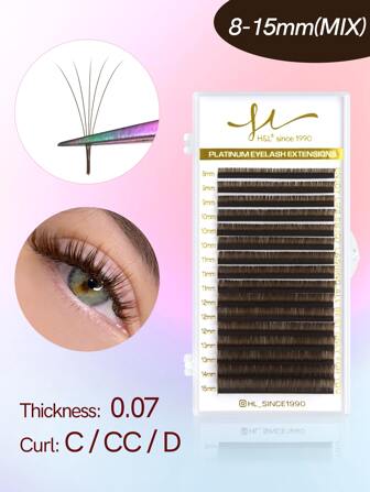 Individual Lashes Colorful Eyelash Red Blue Purple Yellow White Green Pink Minimalist Modern Daily Faux Mink Eyelashes Long Lasting Eyelashes 0.07 MM C CC D Curl 16 Rows 8-15MM For Women For Professionalslash Clusters,Eyelash Clusters,Individual Eyelashes,Lashes,Fake Lashes