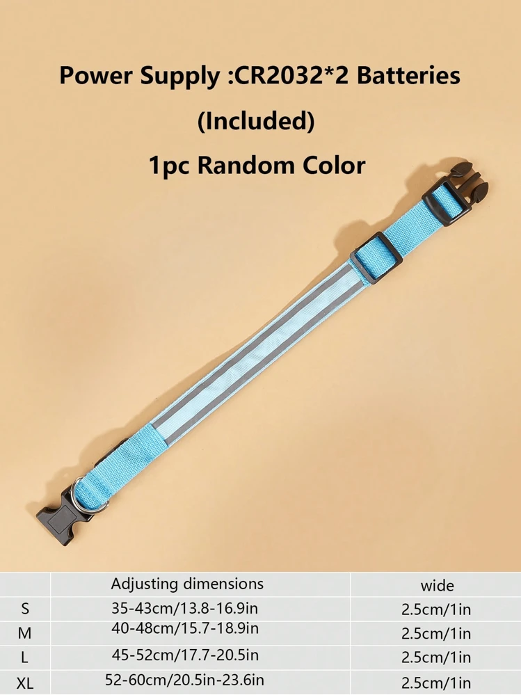 1 מתנת חובב חתול/כלב וכלב/חתול אמא אוהבת צווארון LED זוהר נגד אבדן - כחול מלכותי - ראה 4