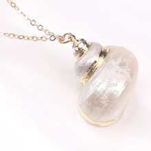 波西米亞海螺殼項鍊貝殼鏈條樣式項鍊禮品適合女士婚禮派對 - 彩色 - 查看 1