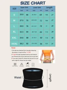 女士腰部訓練器,增加汗水透出腰帶收腰塑身衣腰部訓練器束腰 - 藍色 - 查看 6