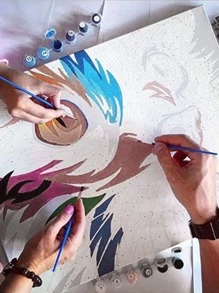 8pcs Diy Digital Painting Without Frame, Window And Flowers Design, Hand Painted Coloring - Multicolor - View 6