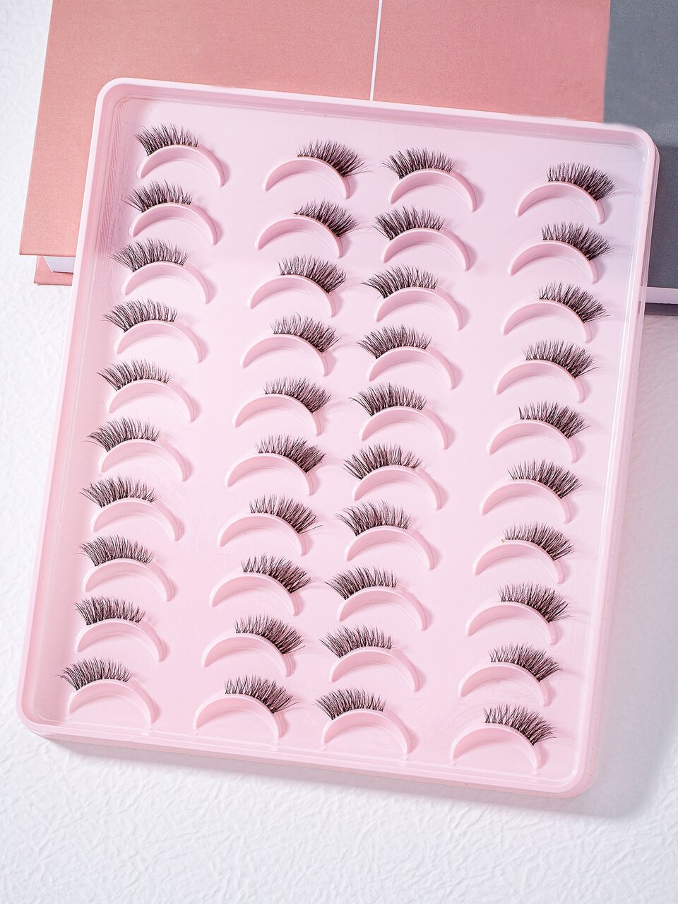 False Eyelashes, 20Pairs/Set Half Eye Transparent Stem Eyelash Extension Fake Eyelashes Natural Makeup False Eyelashes For Party Club