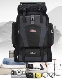 Mochila preta impermeável multifuncional leve de grande capacidade, mochila escolar, mochila escolar para o dia a dia, mochila para laptop, bolsa para computador, mochila para livros, estojo para lápis, mochila para professor, mochila de Natal, mochila para laptop de volta às aulas, capa para praia, mochila esportiva, mochila para caminhadas, mochila de fim de semana, mochilas, bolsa grande, bolsa de praia para férias de primavera, bolsa de viagem - Preto - Ver 5
