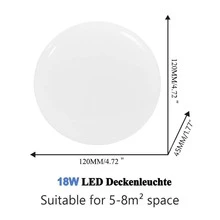 1入組PMMA吸頂燈,現代白色吸頂燈 - 白色 - 查看 8