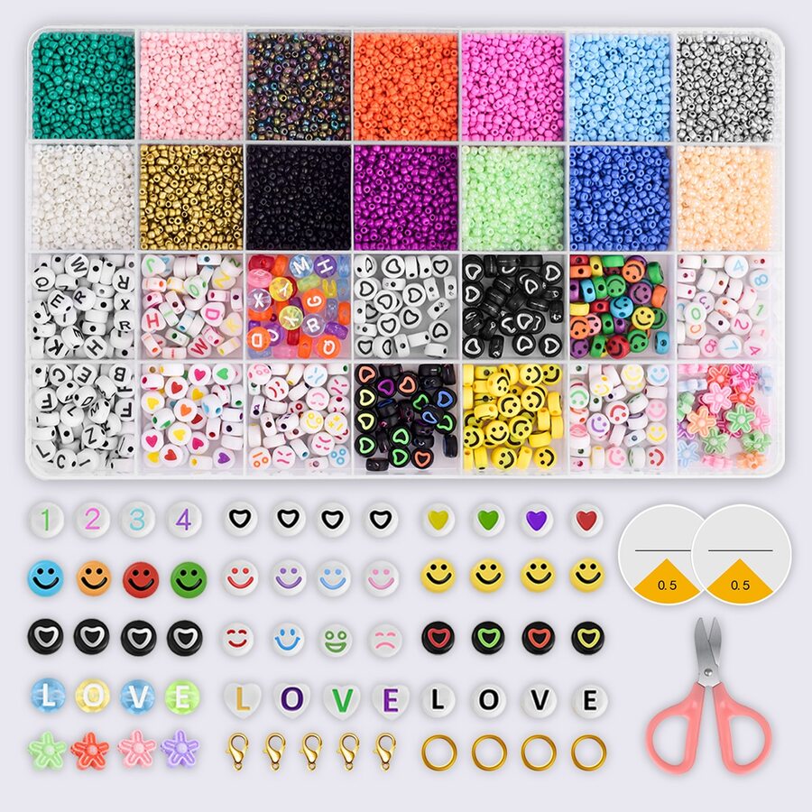 7280 piezas/set juego de cuentas de 2mm - Multicolor - Ver 1