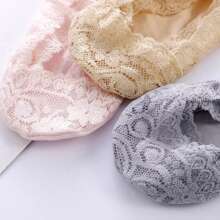 5pairs Ladies' Sexy Lace Ankle Socks, No Show Socks - Multicolor - View 3